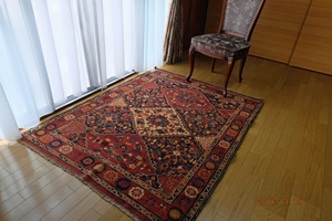 ペルシャ絨毯 カシュガイ族 154×124cm ：インテリアショップマツバラ